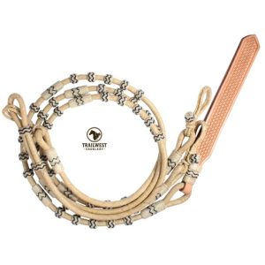 Romal Reins – Natural w/ Accents – 16 Plait