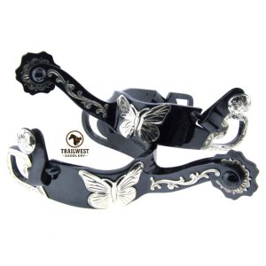Butterfly Spurs with Silver Scrollwork