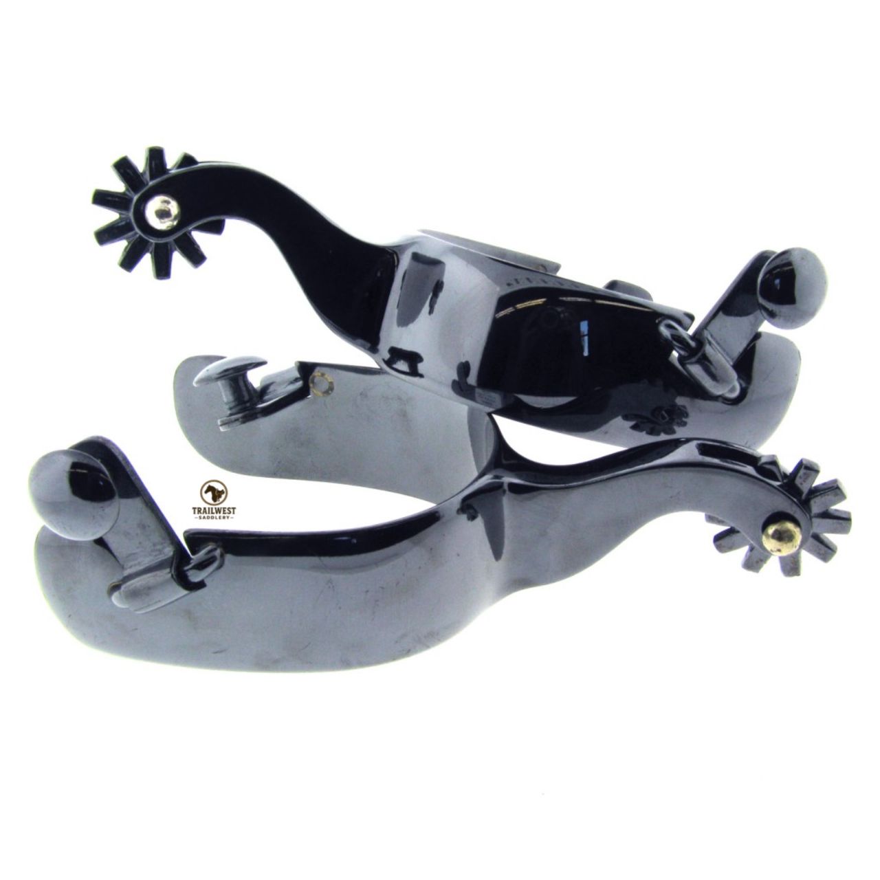 Plain Blued Steel Spurs .